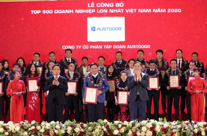 Tập đoàn Austdoor được vinh danh tại Lễ Công bố Bảng xếp hạng Top 500 doanh nghiệp lớn nhất Việt Nam