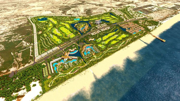Phối cảnh Dự án Khu phức hợp nghỉ dưỡng DIC Star Hotels & Resorts – Sân golf quốc tế DIC Quảng Bình.