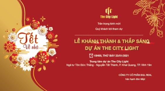 Lễ khánh thành & Thắp sáng Dự án The City Light bắt đầu ngày 23/01/2021 