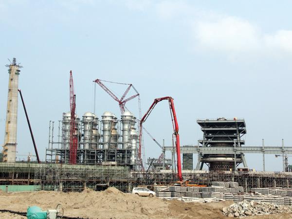 Dự án Liên hợp Thép Formosa đang trong giai đoạn xây dựng nước rút 	ảnh: thế an