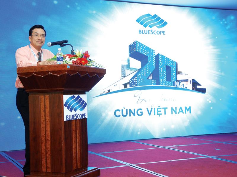 Ông Võ Minh Nhựt, Tổng giám đốc NS BlueScope Việt Nam tại sự kiện 20 năm đồng hành cùng Việt Nam