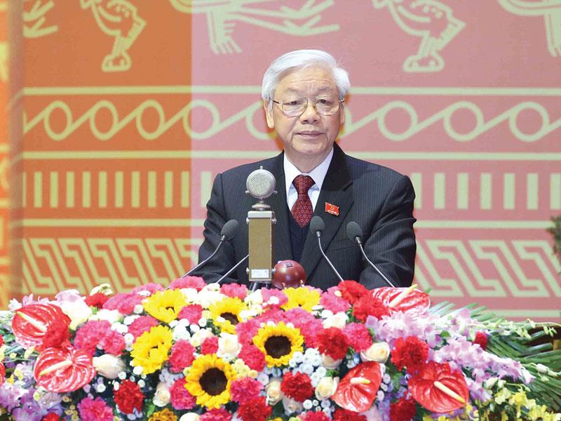 Tổng Bí thư Nguyễn Phú Trọng khẳng định: “Phải kiên định đường lối Đổi mới”	ảnh: TTXVN