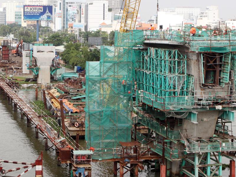 Hệ thống metro sẽ góp phần giải quyết tình trạng ùn tắc giao thông tại Thành phố Hồ Chí Minh 	ảnh: lê toàn