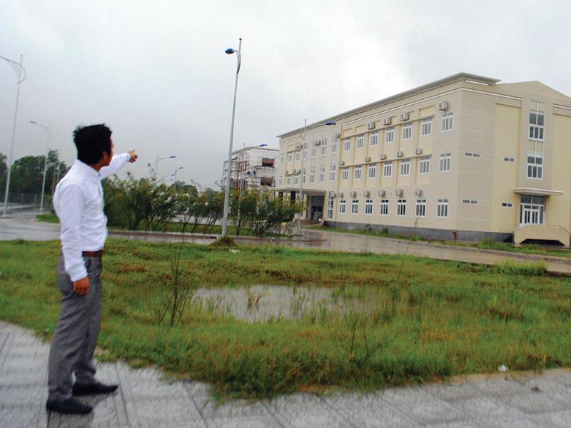 Dự án đầu tư xây dựng Bệnh viện Lao tỉnh Kiên Giang đang vào giai đoạn nước rút. Ảnh: Ngọc Tuấn