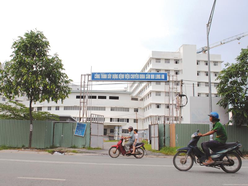 Bệnh viện chuyên khoa Sản - Nhi Long An sau 5 năm triển khai. Ảnh: Ngọc Tuấn