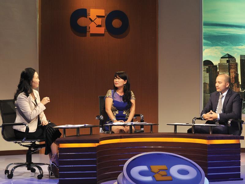 Bà Lưu Thị Châm, Giám đốc Công ty TNHH Đặng Lưu ngồi ở vị trí CEO trong Chương trình.