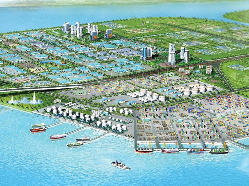 Phối cảnh Dự án Tổ hợp cảng biển và Khu công nghiệp Đầm Nhà Mạc.