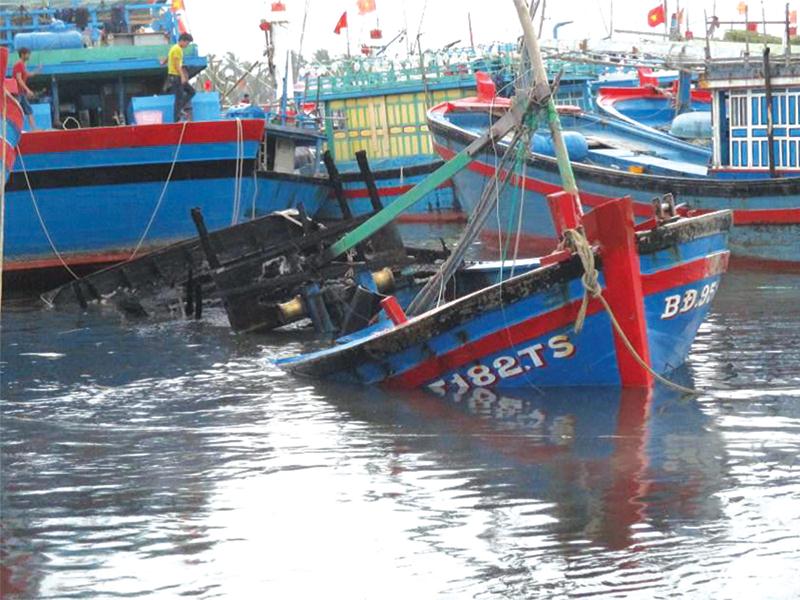  Nhiều tàu cá của ngư dân tham gia bảo hiểm PJICO đã được bồi thường kịp thời khi xảy ra sự cố.