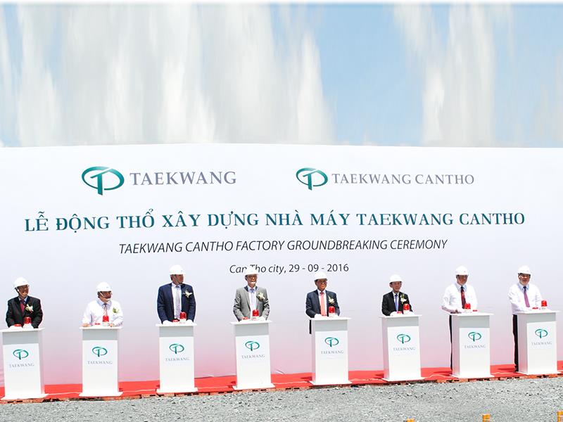 Dự án triển khai tại Cần Thơ là Dự án lớn thứ tư của Tập đoàn Taekwang tại Việt Nam.