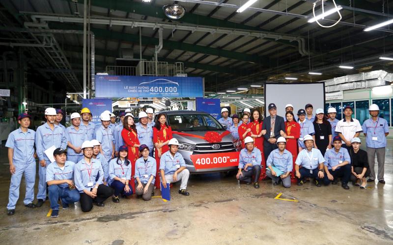 Sau 20 năm sản xuất ở Việt Nam, Toyota đã chào đón chiếc xe thứ 400.000 vào tháng 4/2017.