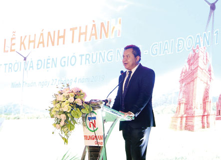 Ông Nguyễn Tâm Tiến, Tổng giám đốc Trung Nam Group phát biểu tại buổi lễ.