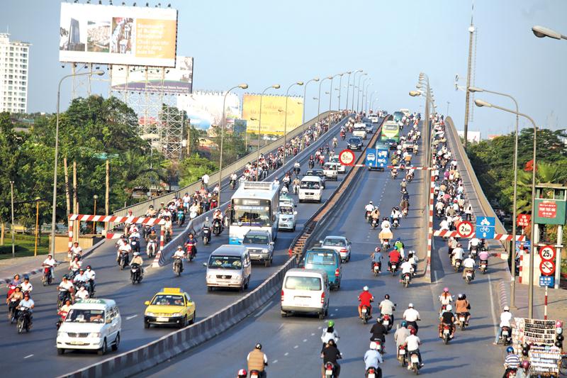 Cầu Sài Gòn 2 - một trong những công trình giao thông tại TP.HCM do CII tham gia xây dựng. Ảnh: Lê Toàn