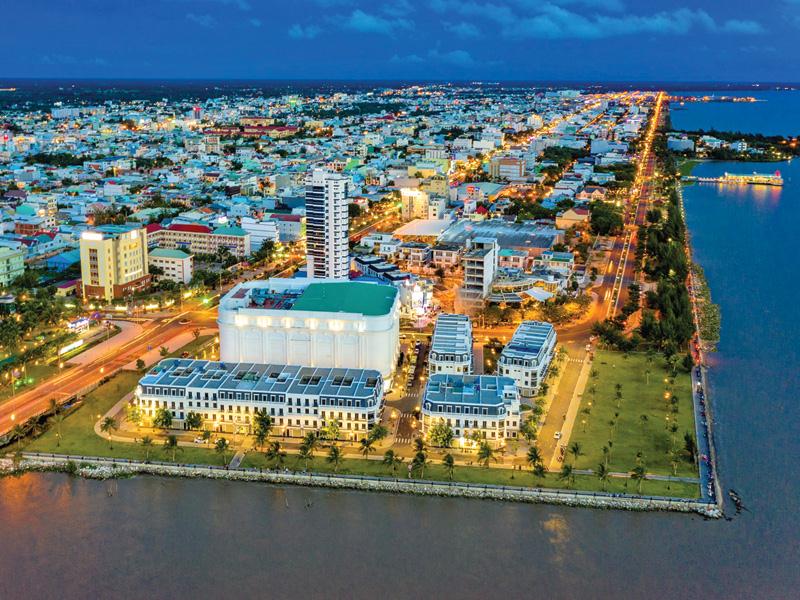 TP. Rạch Giá là một trong 4 đô thị trọng điểm  của Đồng bằng sông Cửu Long.