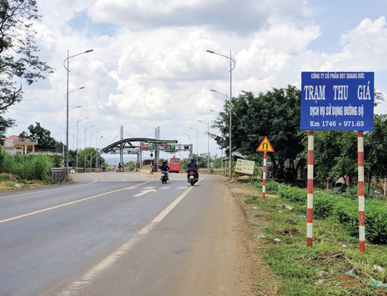 Trạm thu phí hoàn vốn cho Dự án BOT Mở rộng, nâng cấp Quốc lộ 14 qua tỉnh Đắk Lắk hiện hữu.