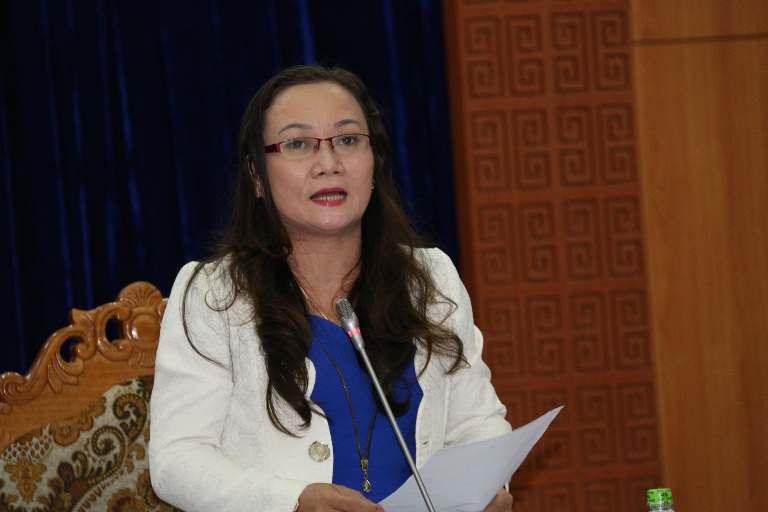 Bà Lê Thị Tuyết Hạnh, Phó giám đốc Sở Tài nguyên và môi trường tỉnh Quảng Nam.