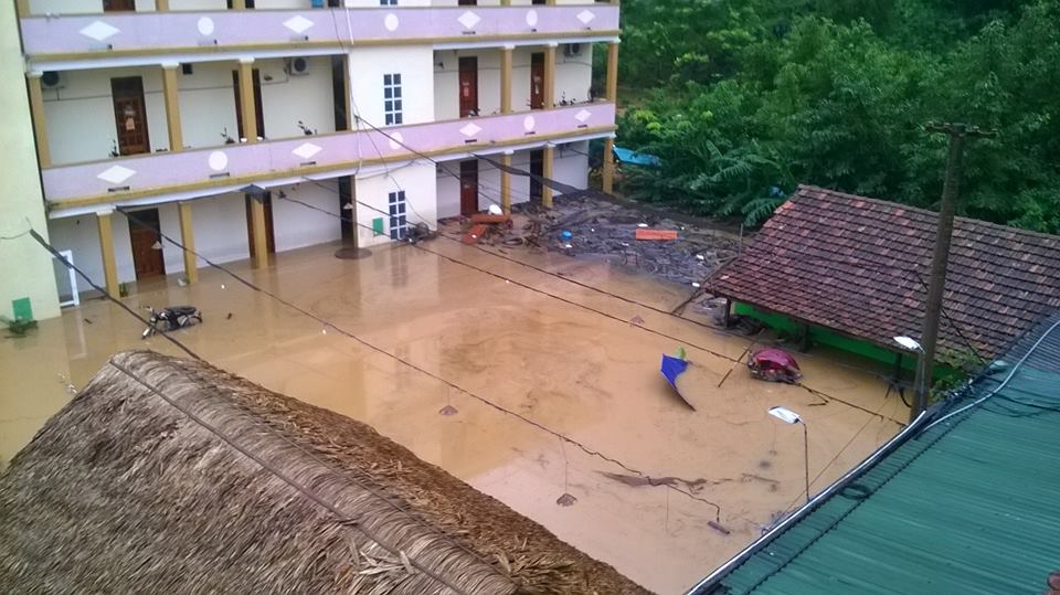 Khách sạn Easy Tiger tại khu du lịch Phong Nha- Kẻ Bàng, xã Sơn Trạch, huyện Bố Trạch bị lũ ngập sâu 2 m Ảnh- Nguyễn Ngọc
