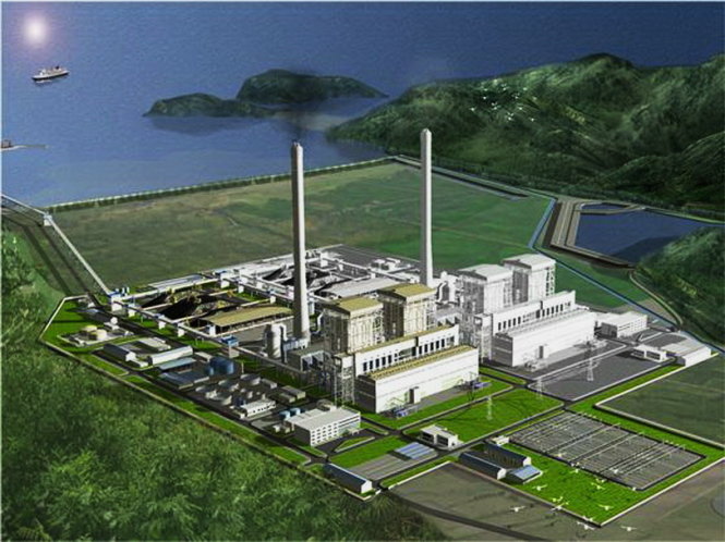 Mô hình Nhà máy Nhiệt điện Quảng Trạch 1.