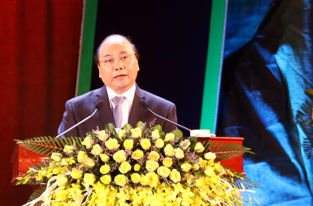 Thủ tướng Nguyễn Xuân Phúc phát biểu tại lễ kỷ niệm 20 năm tái lập tỉnh Quảng Nam