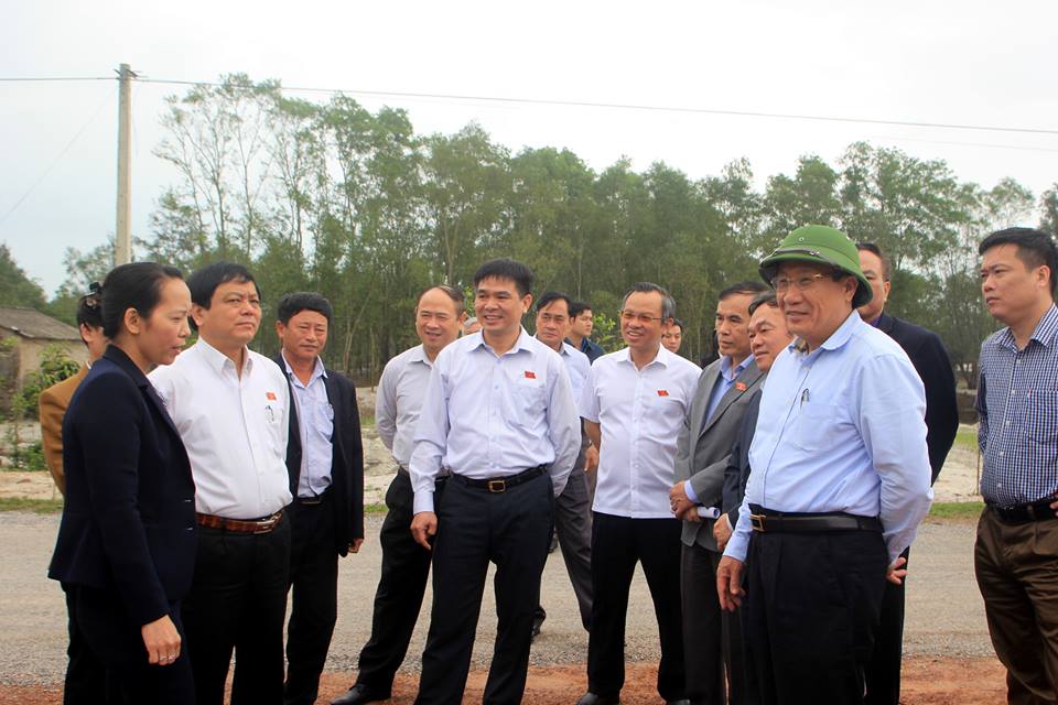 Đoàn khảo sát Dự án “Đầu tư xây dựng công trình xây dựng kết cấu hạ tầng nông thôn góp phần xoá đói giảm nghèo và ứng phó biến đổi khí hậu” tại huyện Triệu Phong  (Quảng Trị) 