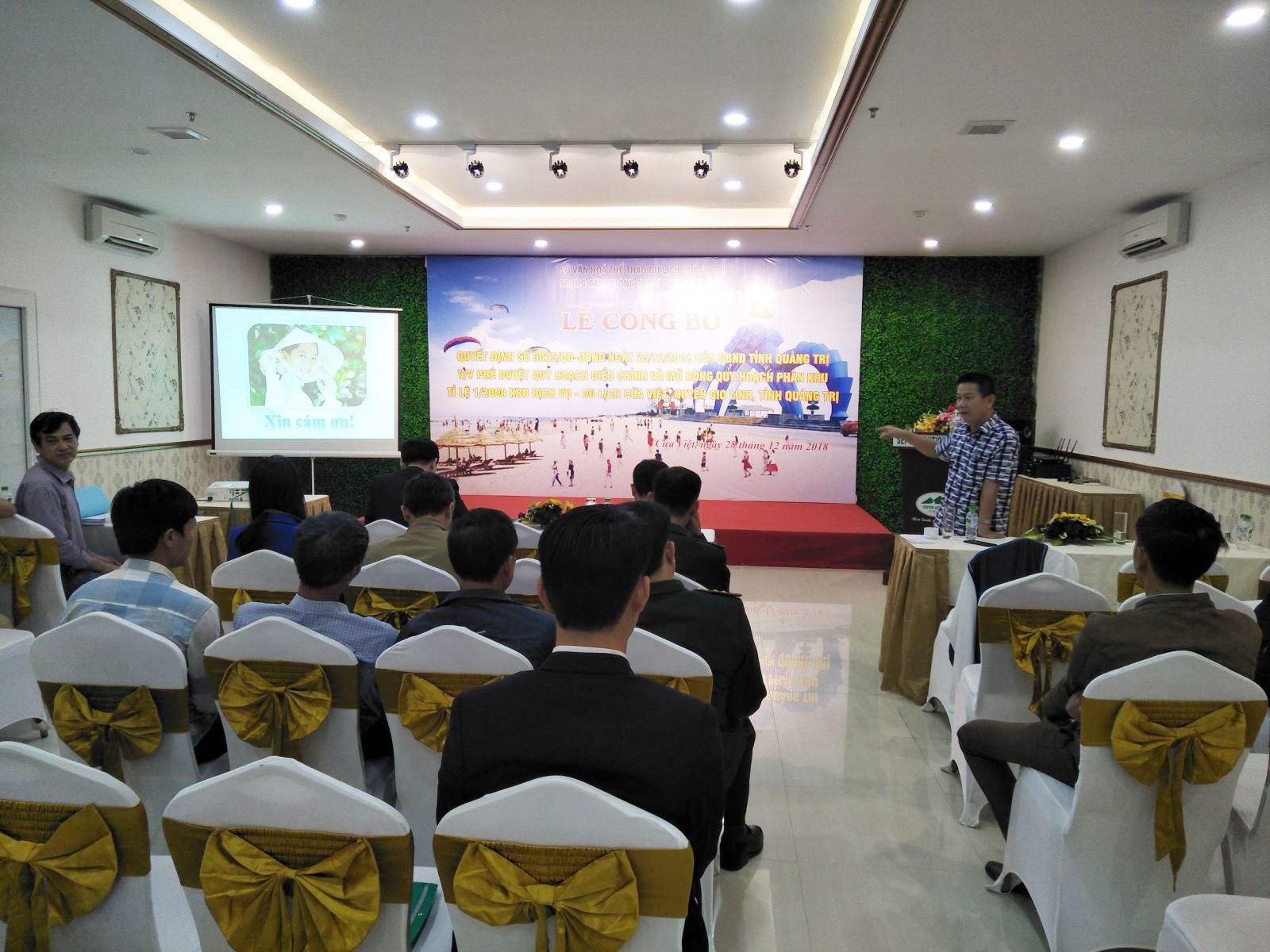 Công bố Quyết định của UBND tỉnh về việc phê duyệt quy hoạch Khu dịch vụ - du lịch Cửa Việt.