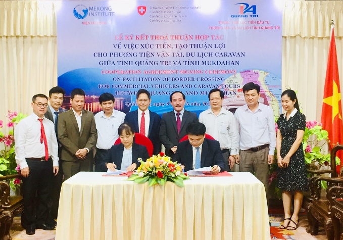 Trung tâm Xúc tiến đầu tư, thương mại và du lịch tỉnh Quảng Trị và Viện Mê Kông kí kết thỏa thuận hợp tác​