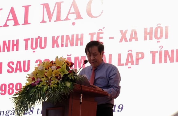 Phó chủ tịch UBND tỉnh Quảng Bình Nguyễn Xuân Quang phát biểu tại buổi lễ.