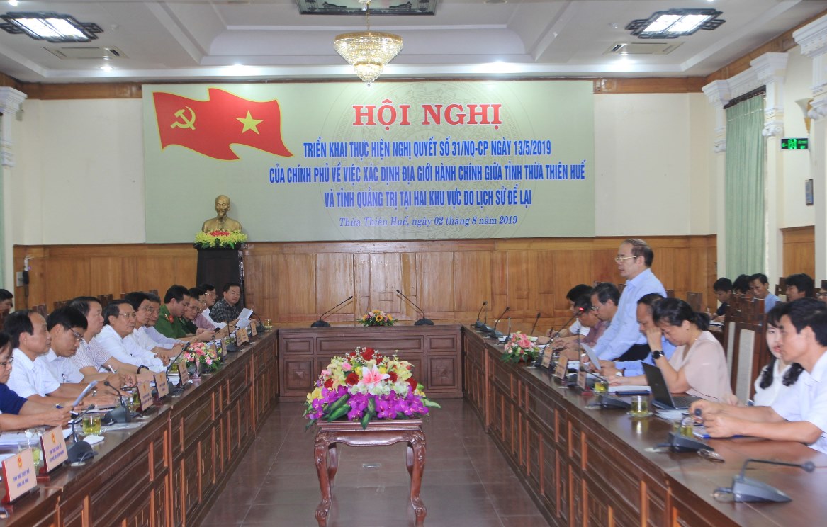 Theo kế hoạch của Bộ Nội vụ thì việc xác định địa giới hành chính giữa tỉnh Thừa Thiên Huế và Quảng Trị dự kiến hoàn thành trước ngày 30/9/2019.