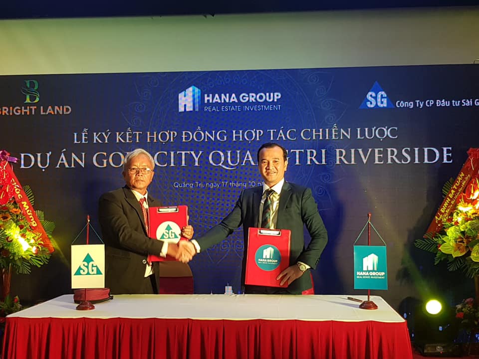 Lãnh đạo Công ty CP Đầu tư Sài Gòn và Hana Group ký kết hợp tác chiến lược phát triển Dự án GoldCity Quang Tri Riverside i