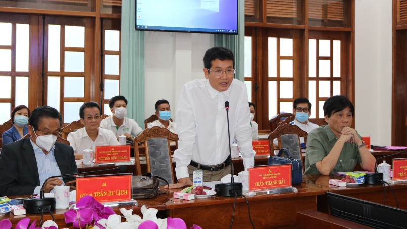 Ông Trần Thanh Hải, Chủ tịch HĐQT Công ty Cổ phần Thực phẩm dinh dưỡng Nutifood phát biểu tại buổi làm việc.