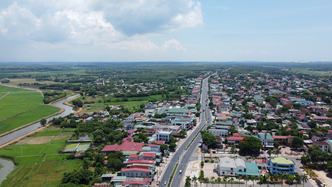 Khu vực thị trấn Hồ Xá, huyện Vĩnh Linh, tỉnh Quảng Trị. Ảnh: Ngọc Tân