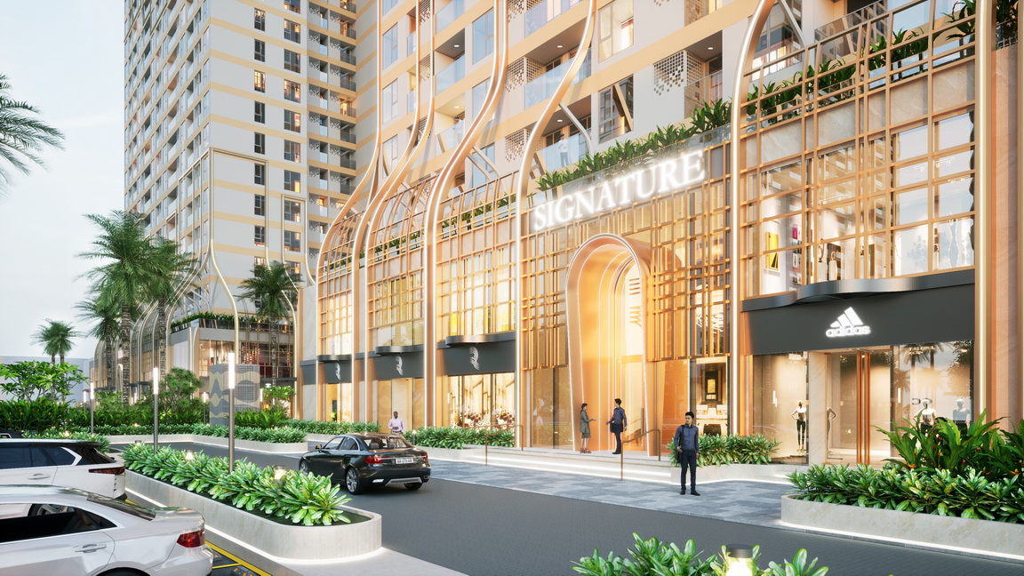 Tháp Signature mang đậm tinh thần Art Deco – phong cách thiết kế kinh điển của thế giới hiện đại, nổi bật với sự sang trọng, đối xứng và tính biểu tượng. 