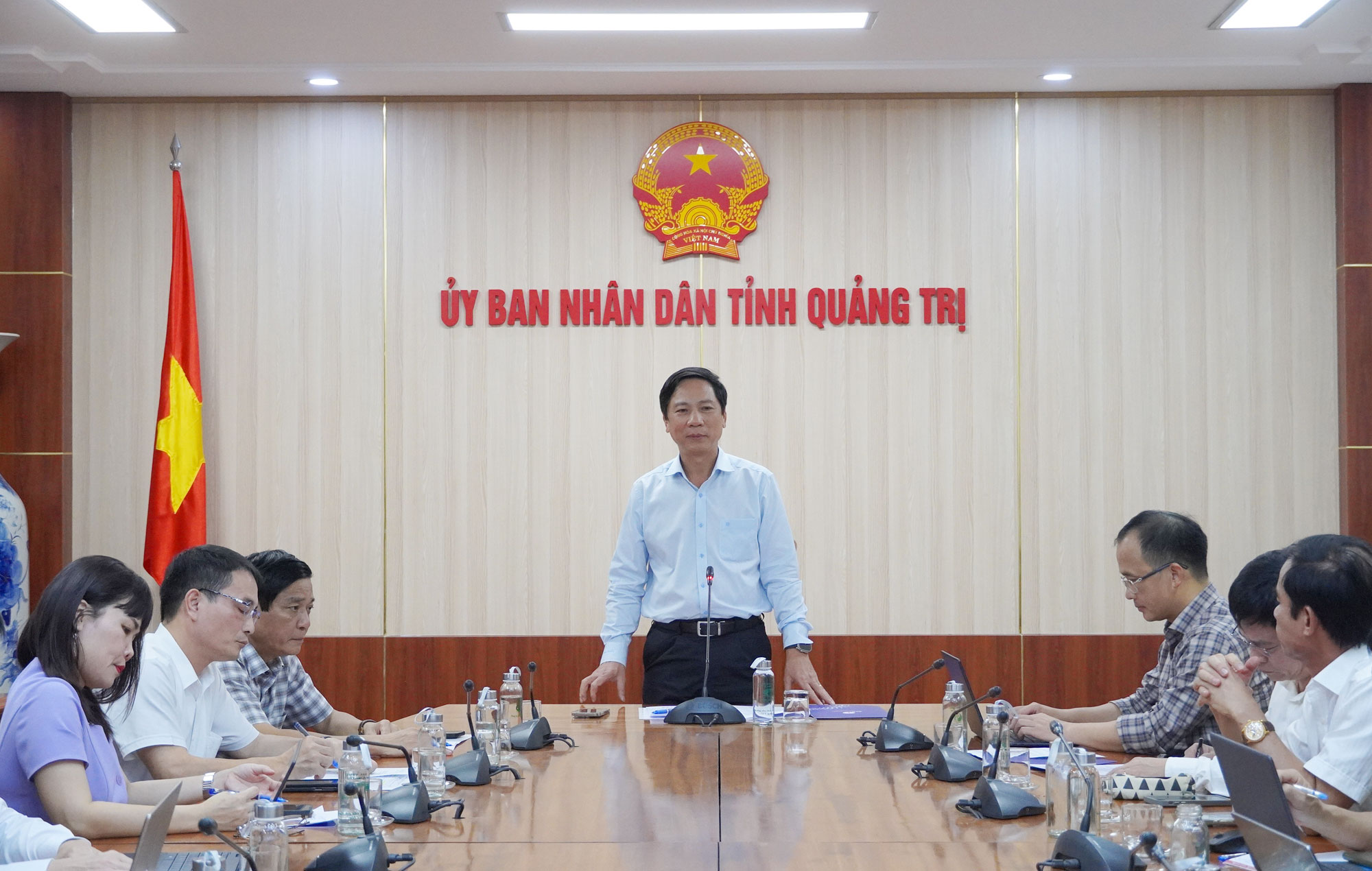Phó Chủ tịch Thường trực UBND tỉnh Quảng Trị Hoàng Nam phát biểu chỉ đạo tại buổi làm việc