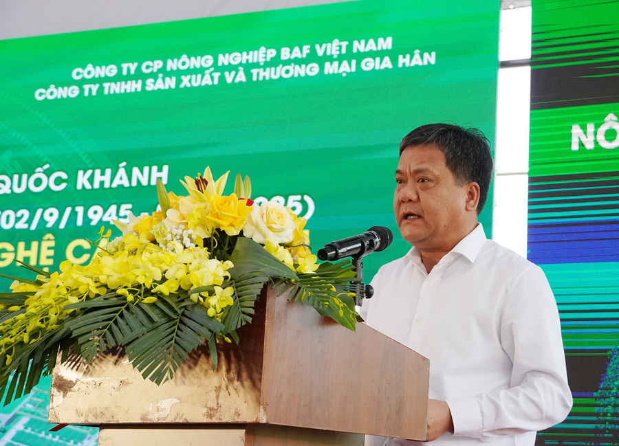 Chủ tịch UBND tỉnh Quảng Trị Trần Phong phát biểu tại buổi lễ động thổ