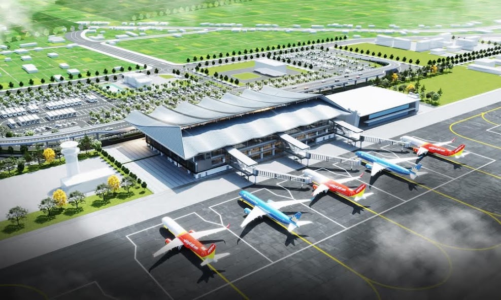 Phối cảnh Dự án Dự án Xây dựng Nhà ga hành khách T2 và mở rộng sân đỗ máy bay - Cảng hàng không Đồng Hới