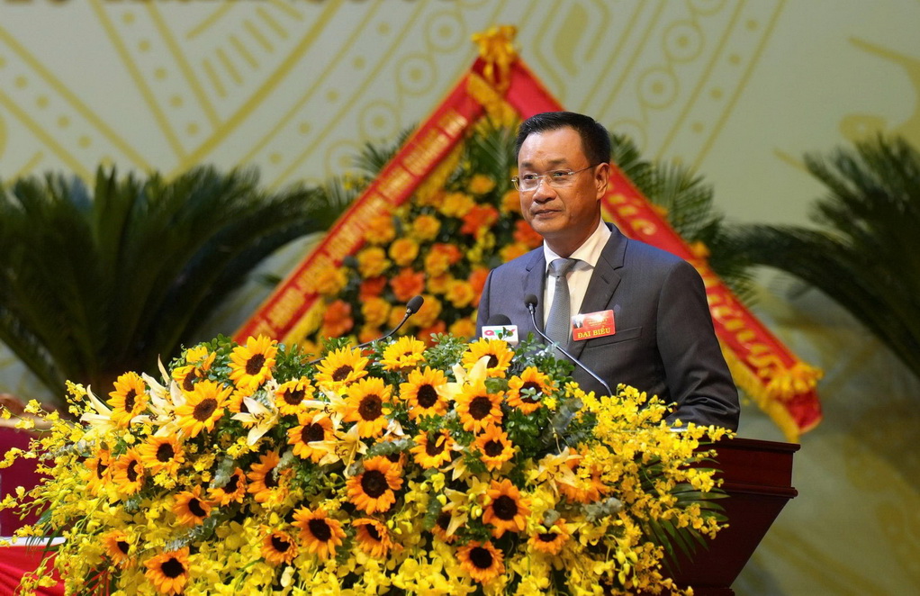 Bí thư Tỉnh ủy Quảng Trị Lê Ngọc Quang phát biểu điều hành tại phiên trù