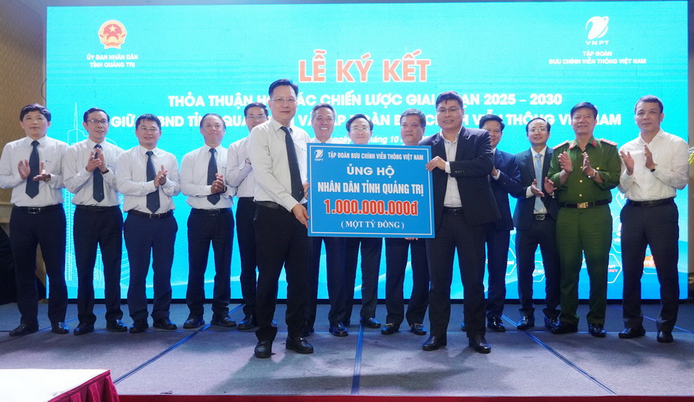 Tập đoàn VNPT hỗ trợ tỉnh Quảng Trị 1 tỷ đồng cho các hoạt động an sinh xã hội