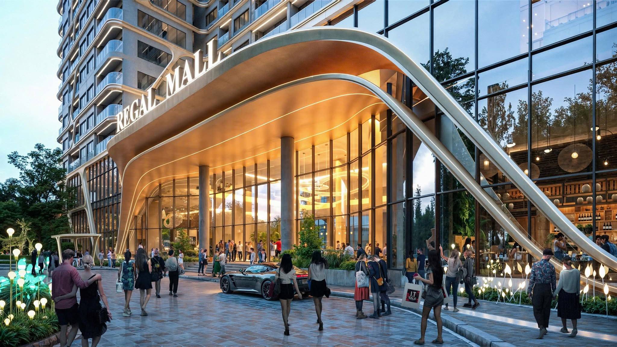 Regal Mall (thuộc Dự &aacute;n Regal Complex) được quy hoạch trong kh&ocirc;ng gian 8000m2, quy tụ c&aacute;c thương hiệu Flagship h&agrave;ng đầu thế giới.