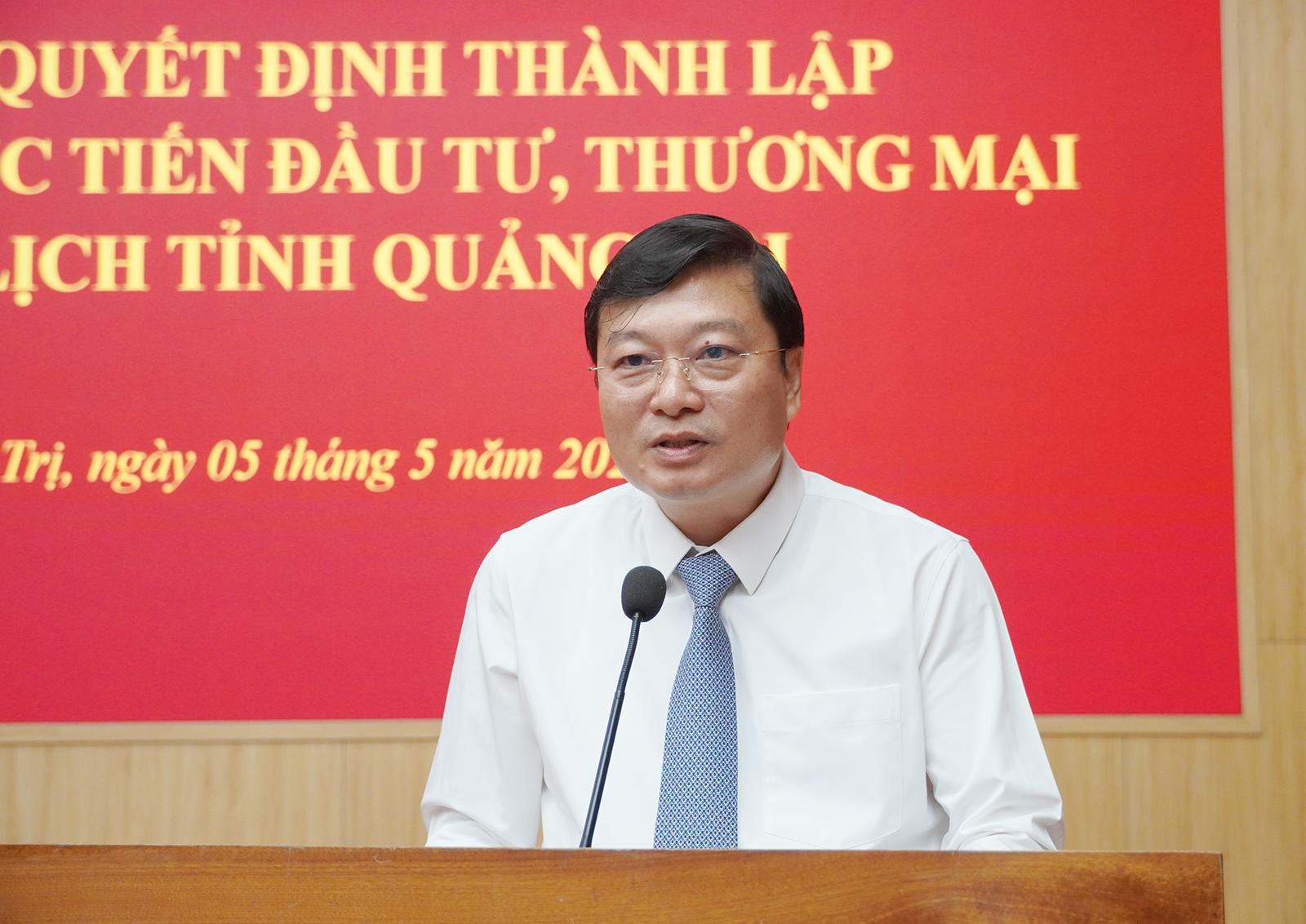 Chủ tịch UBND tỉnh Quảng Trị L&ecirc; Hồng Vinh ph&aacute;t biểu tại hội nghị