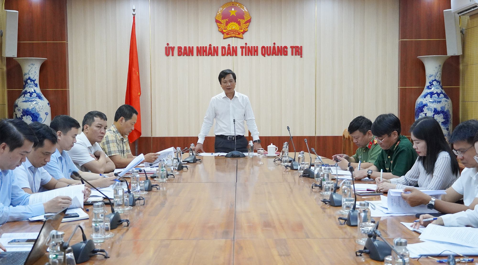 Ph&oacute; Chủ tịch Thường trực UBND tỉnh Quảng Trị Ho&agrave;ng Nam ph&aacute;t biểu &yacute; kiến chỉ đạo về c&ocirc;ng t&aacute;c tổ chức hội thảo.