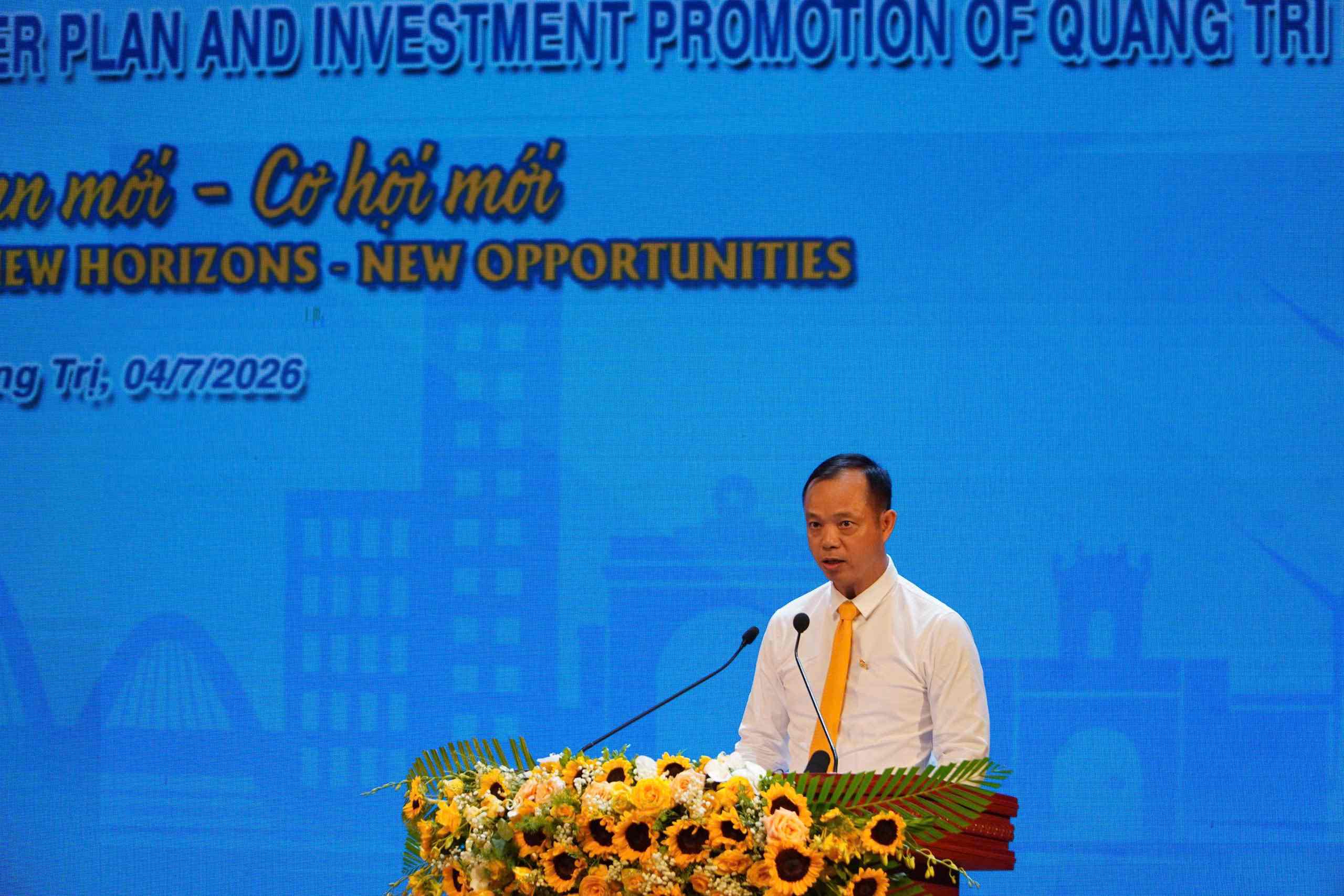 &ocirc;ng Nguyễn Văn B&igrave;nh, Chủ tịch Sun Group v&ugrave;ng Miền Trung ph&aacute;t biểu tại Hội nghị.
