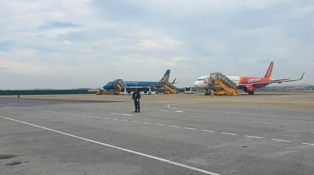 Sân bay Đồng Hới, tỉnh Quảng Trị hiện đang được nâng cấp mở rộng. Ảnh: Ngọc Tân