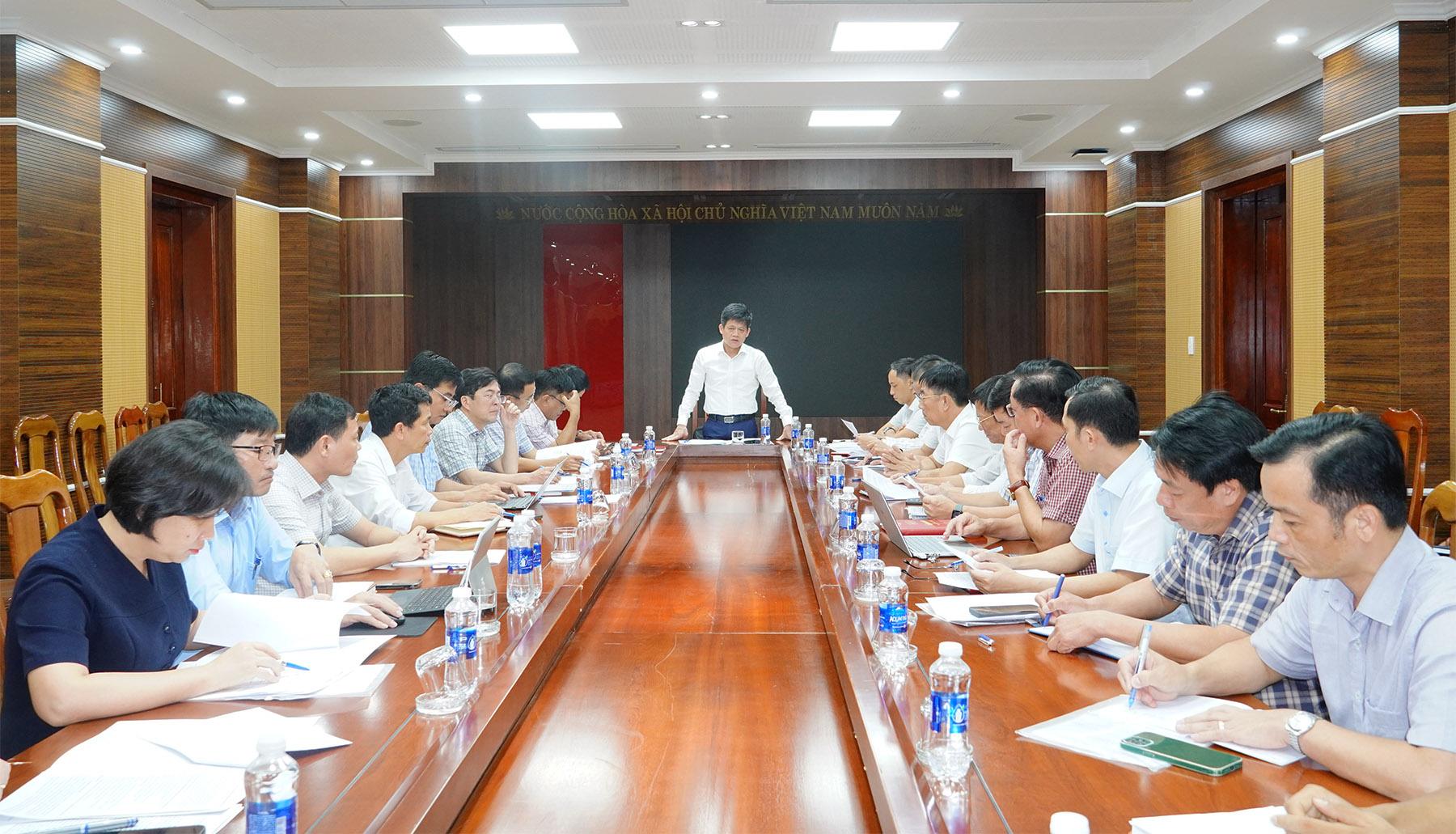 Phó Chủ tịch UBND tỉnh Quảng Trị Lê Văn Bảo chủ trì cuộc họp. Ảnh: Trường Nhật.