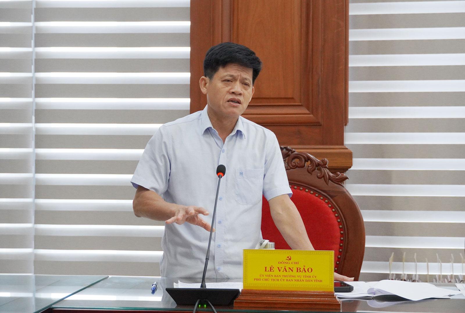 Ph&oacute; Chủ tịch UBND tỉnh Quảng Trị L&ecirc; Văn Bảo y&ecirc;u cầu c&aacute;c sở ng&agrave;nh tiếp tục r&agrave; so&aacute;t, ph&acirc;n nh&oacute;m Dự &aacute;n. 