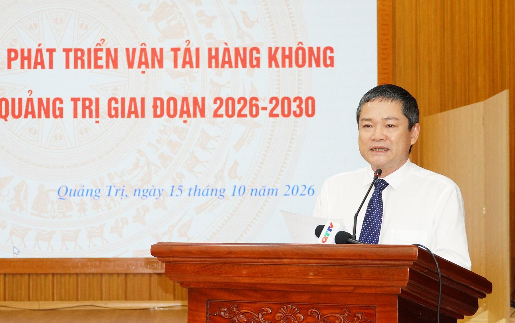 Ph&oacute; Chủ tịch UBND tỉnh Quảng Trị Phan Phong Ph&uacute; ph&aacute;t biểu tại buổi lễ