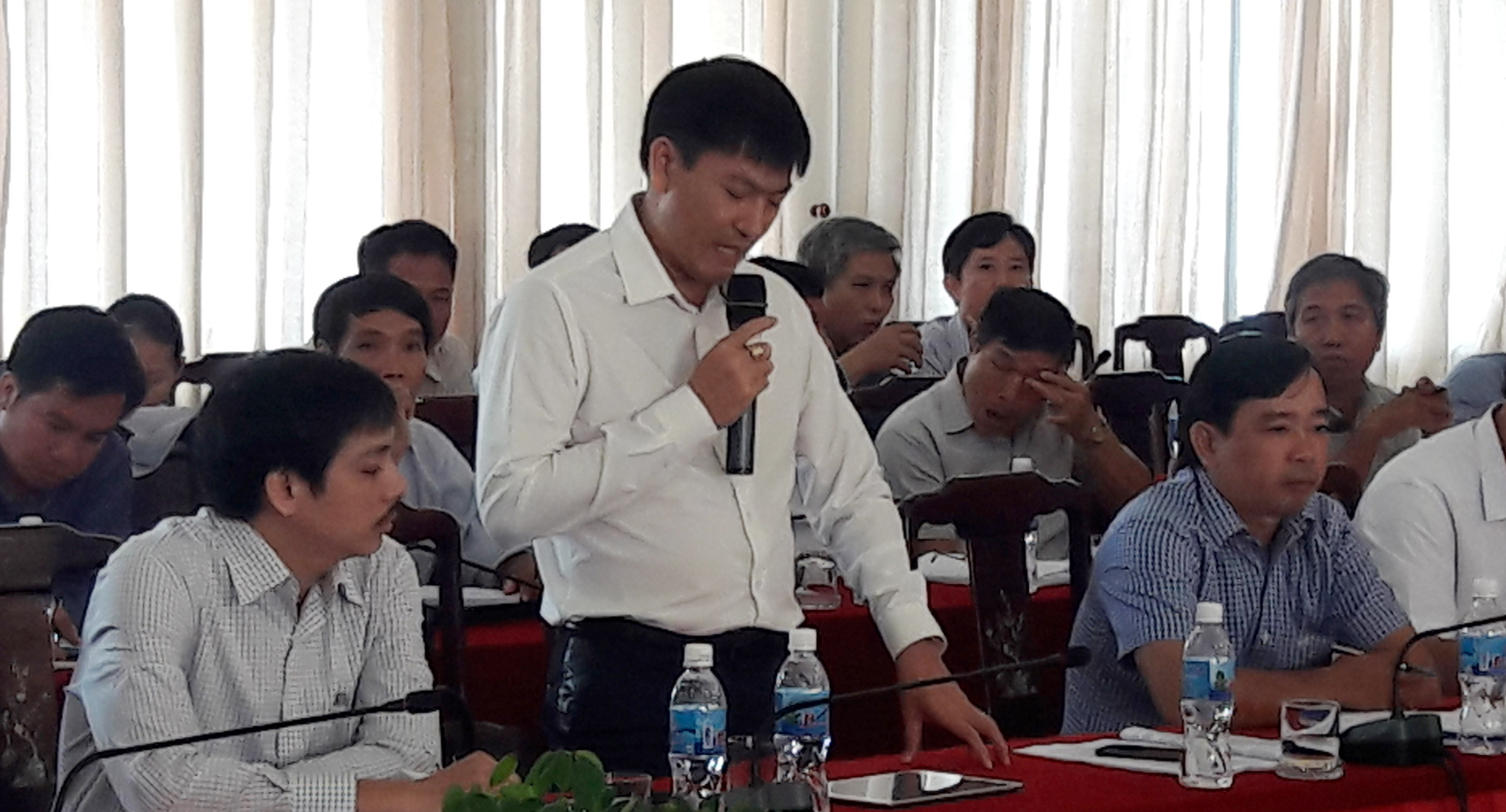 Ông Nguyễn Hoàng Anh, Chủ tịch Hiệp hội tôm tỉnh Bình Thuận nêu hàng loạt bất cập trong quản lý chất lượng tôm giống