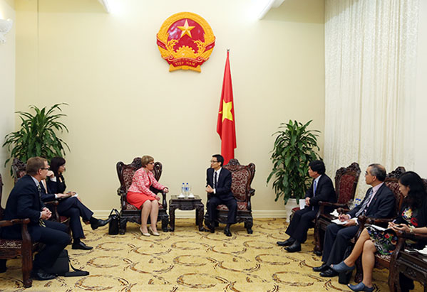 Phó Thủ tướng Vũ Đức Đam mong muốn New Zealand tiếp tục hỗ trợ Việt Nam trong lĩnh vực nông nghiệp và an toàn thực phẩm. Ảnh: VGP