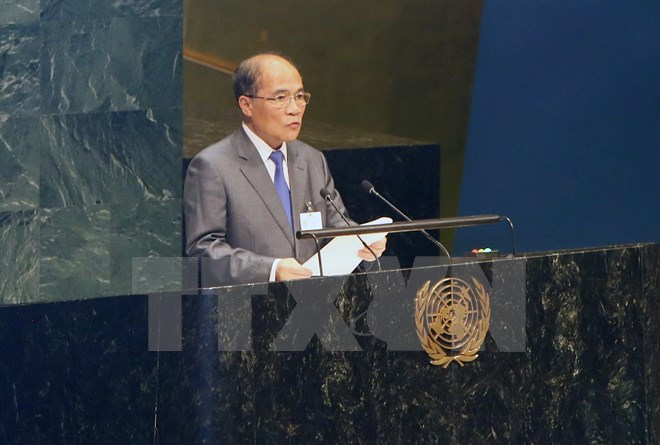 Chủ tịch Quốc hội Nguyễn Sinh Hùng dự phiên khai mạc Hội nghị các Chủ tịch Quốc hội trên thế giới và phát biểu tại phiên toàn thể lần thứ nhất