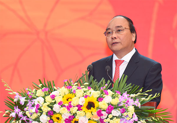 Thủ tướng Nguyễn Xuân Phúc phátt biểu tại lễ kỷ niệm 65 năm ngày truyền thống ngành Công Thương