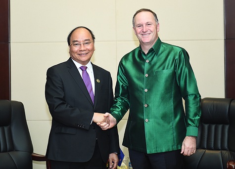 Thủ tướng Nguyễn Xuân Phúc hội kiến Thủ tướng New Zealand John Key