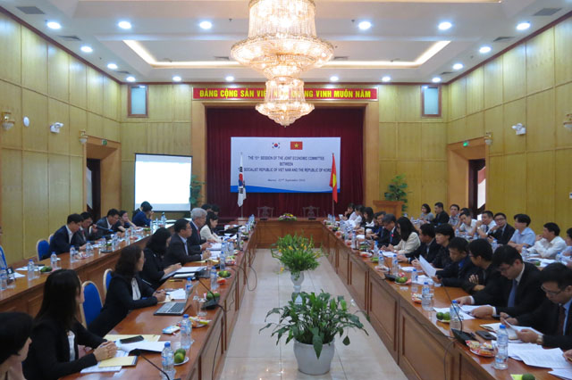 Kỳ họp lần thứ 15 Ủy ban Liên Chính phủ Việt Nam - Hàn Quốc diễn ra tại Trụ sở Bộ Kế hoạch và Đầu tư